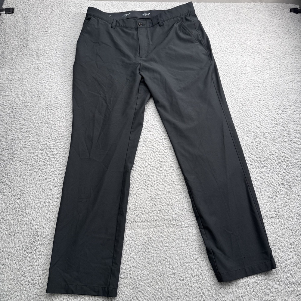 Greg Norman ML75 Microlux Golf Pants Men 36x32 Blk Performance Stretch Play Dry